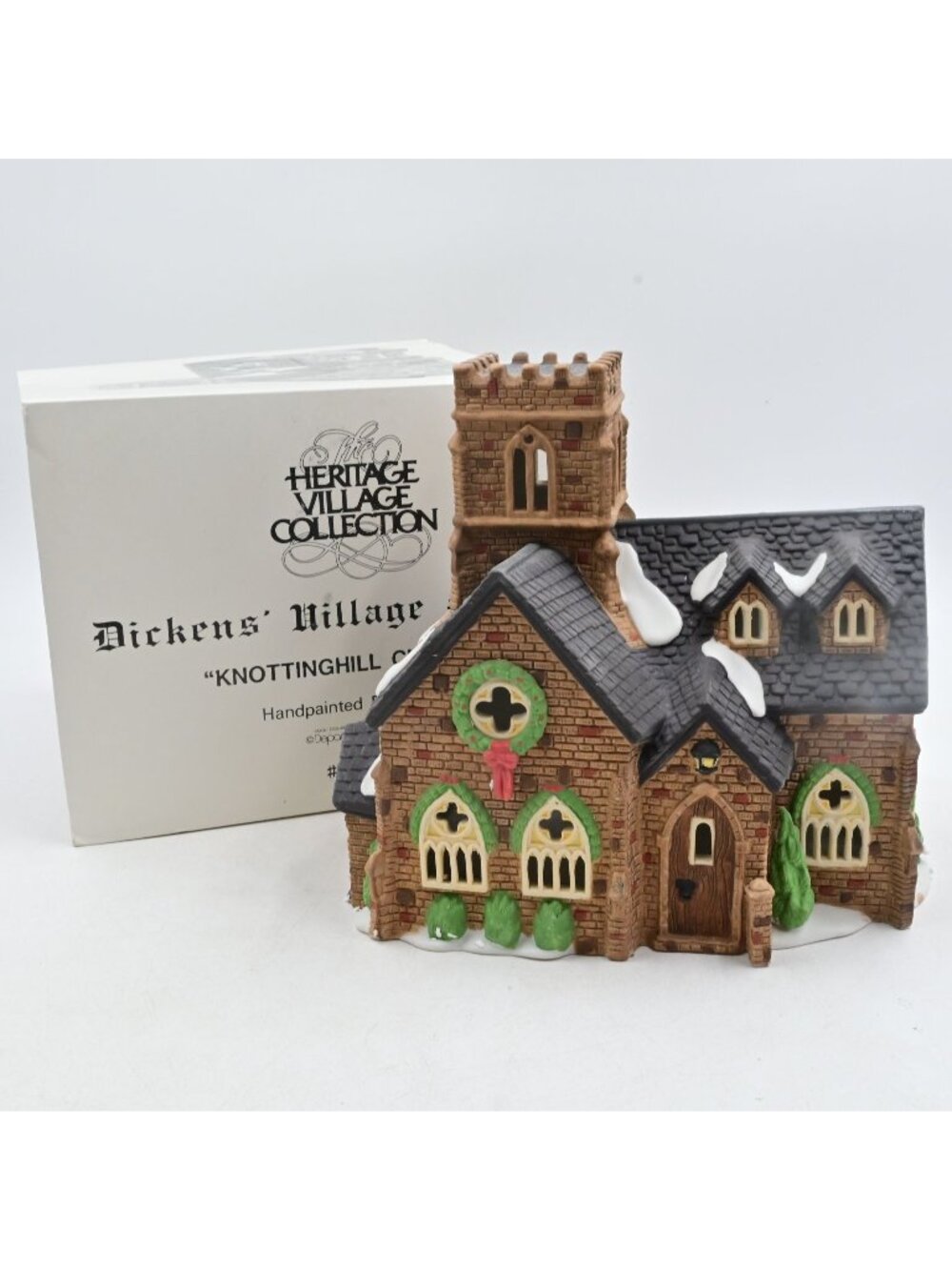 Department 56 Dickens Village Knottinghill Church #55824 Christmas Lighted Box